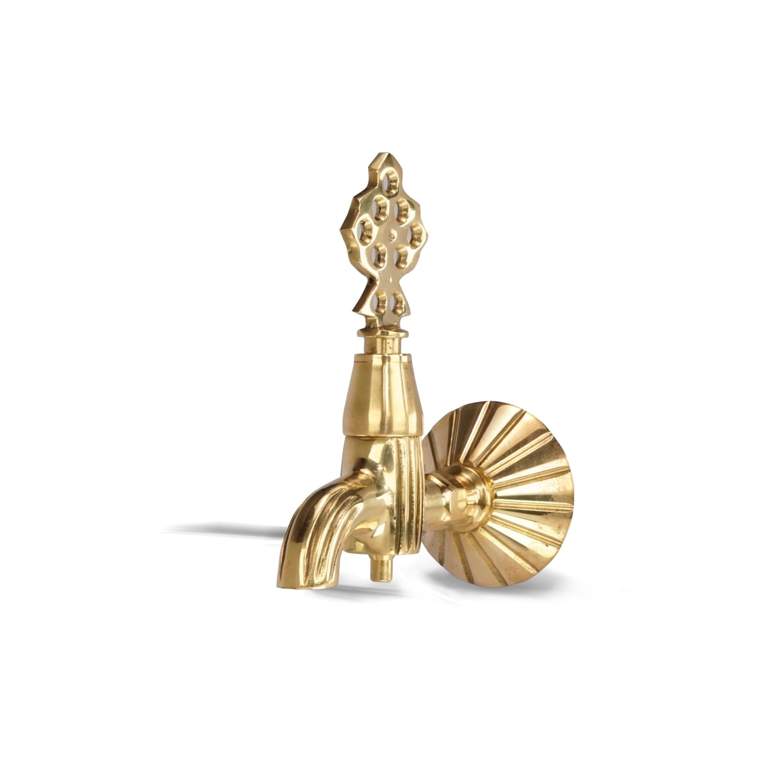 Classic Ottoman Brass Faucet Front Angle Detail