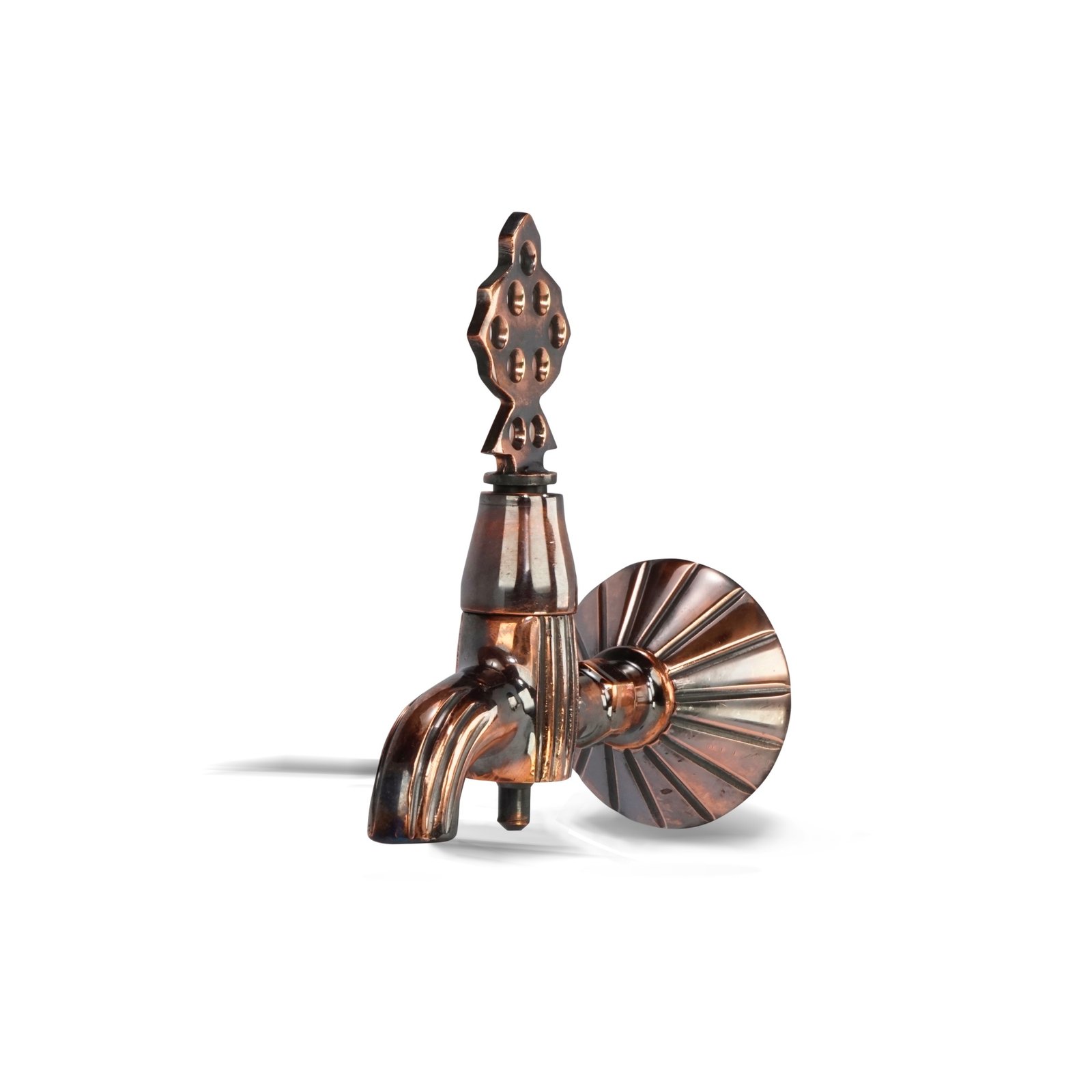 Antique Ottoman Brass Faucet Front Angle Detail