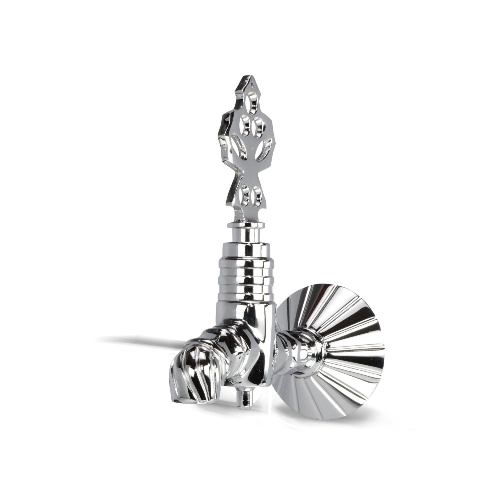 Ottoman chrome plated brass hammam faucet sculptural design – angle view main