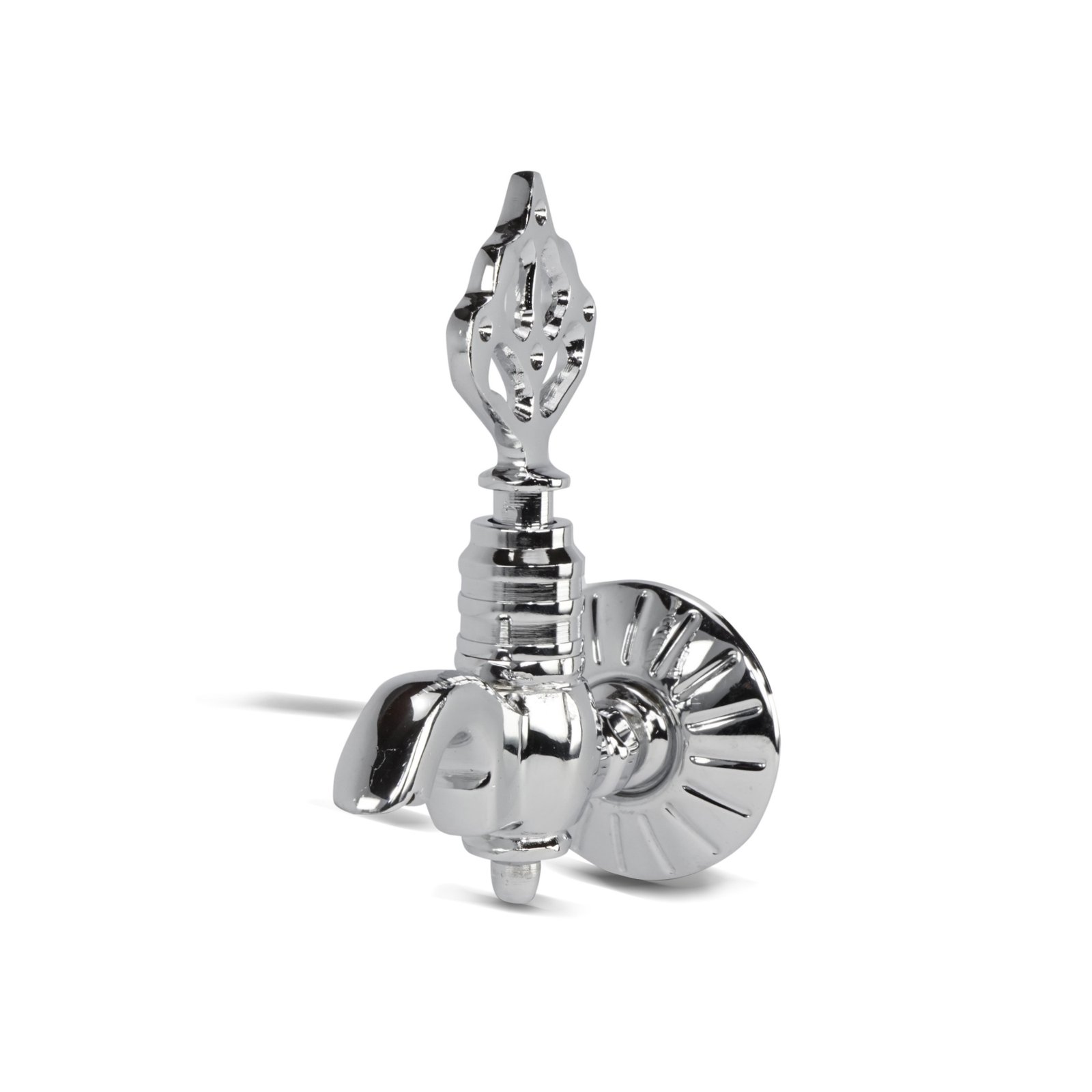 Ottoman chrome plated brass hammam faucet elegant curved design – angle view main