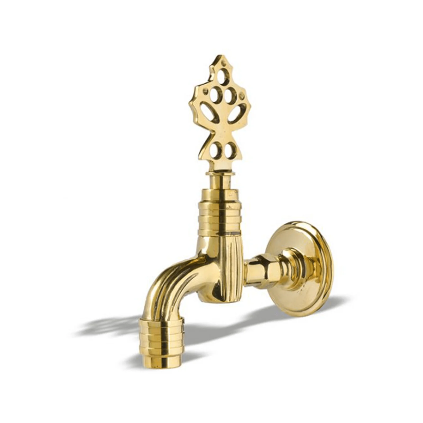Ottoman brass hammam faucet polished traditional design – angle view main