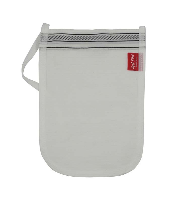 Exfoliating bath glove in viscose and polyester blend for sensitive skin – wholesale hotel spa body exfoliator