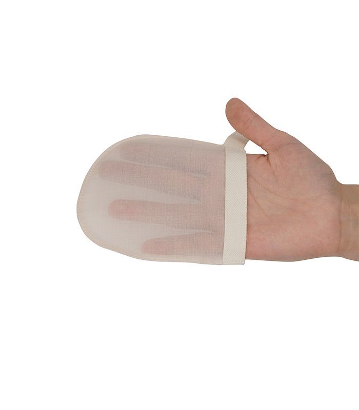 Silk exfoliating face mitt made from 100% raw Turkish cocoon silk – wholesale facial exfoliator for hotels and spas