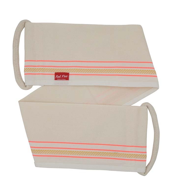 Back scrub exfoliating mitt 100% viscose natural – wholesale Turkish hammam body exfoliator strap