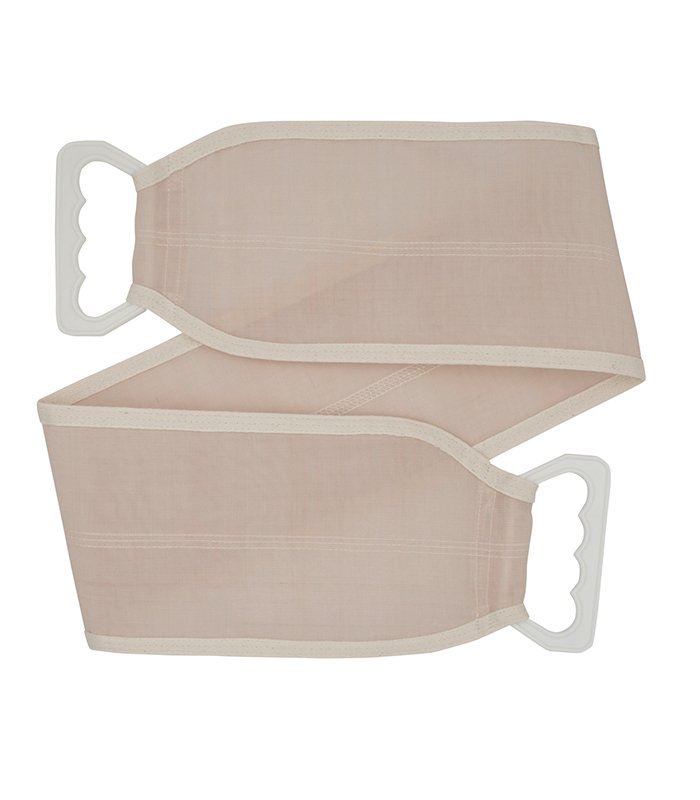 Natural raw cocoon silk back scrubber strap