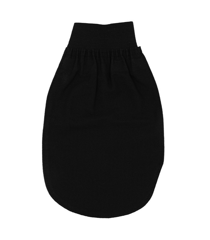 Extra thick black exfoliating glove 100% viscose