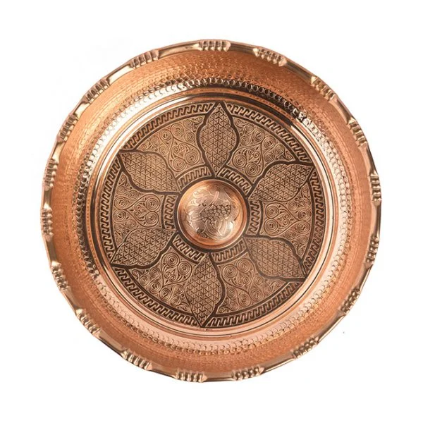 Copper Hammam Bowl Six-Pointed Star HTB067 – Top View Star Pattern Ø20.5cm