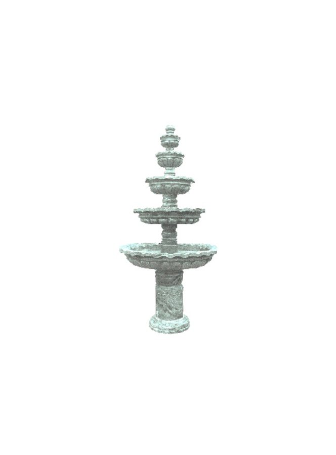 Decorative marble water fountain AFHF-026 — Turkish Marble column pedestal 100×100×230 cm — hotel hammam spa