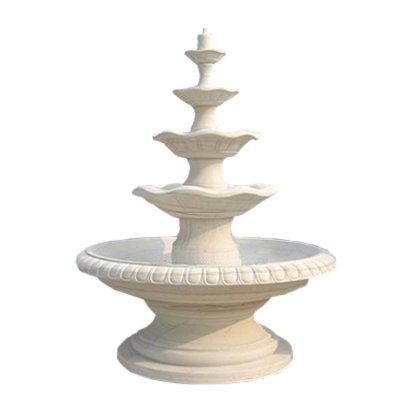 Decorative marble water fountain AFHF-036 — Turkish Marble column pedestal 120×120×220 cm — hotel hammam spa