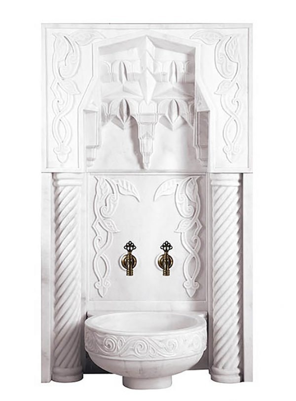 Marble wall panel AFHKU-112 — Muqarnas (mukarnas) — 90×180 cm — hotel hammam spa