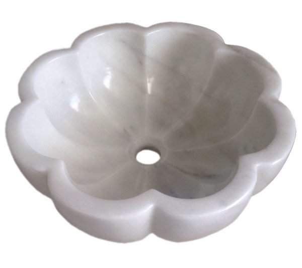 Handmade marble washbasin AFHL-04 — Square Vessel Sink — Turkish marble 42×42×15 cm