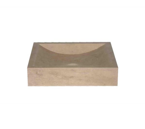Handmade marble washbasin AFHL-62 — Rectangular Trough Sink — Turkish marble 42×70×15 cm