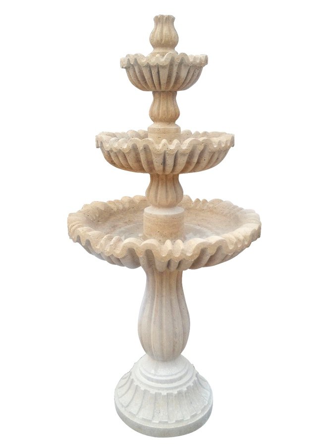 Decorative marble water fountain AFHF-028 — Onyx column pedestal 80×80×150 cm — hotel hammam spa