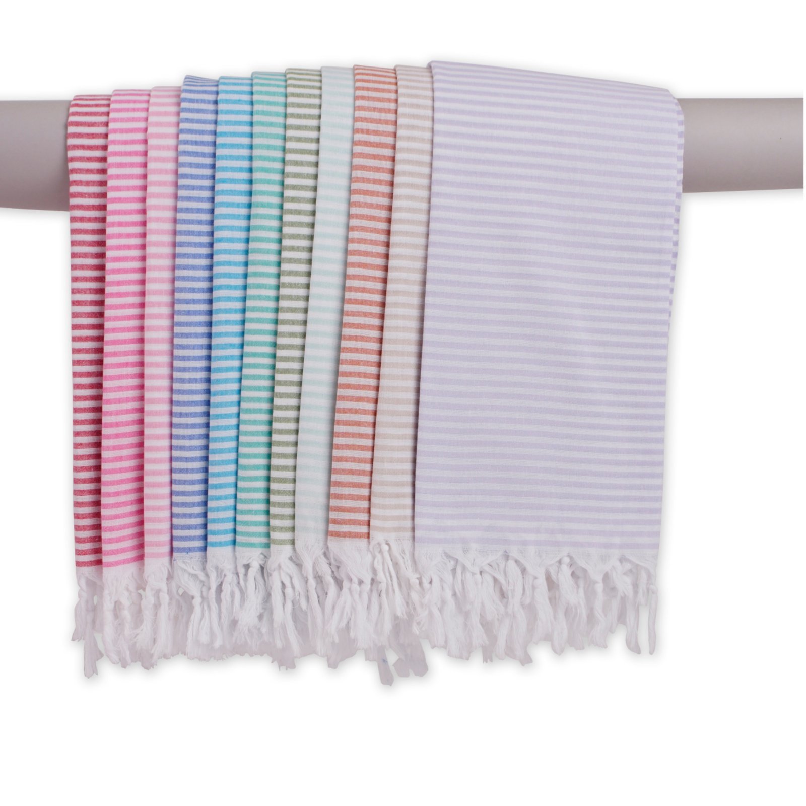 Pre-Washed Turkish Peshtemal Towel Sarayli Pattern – All Colors