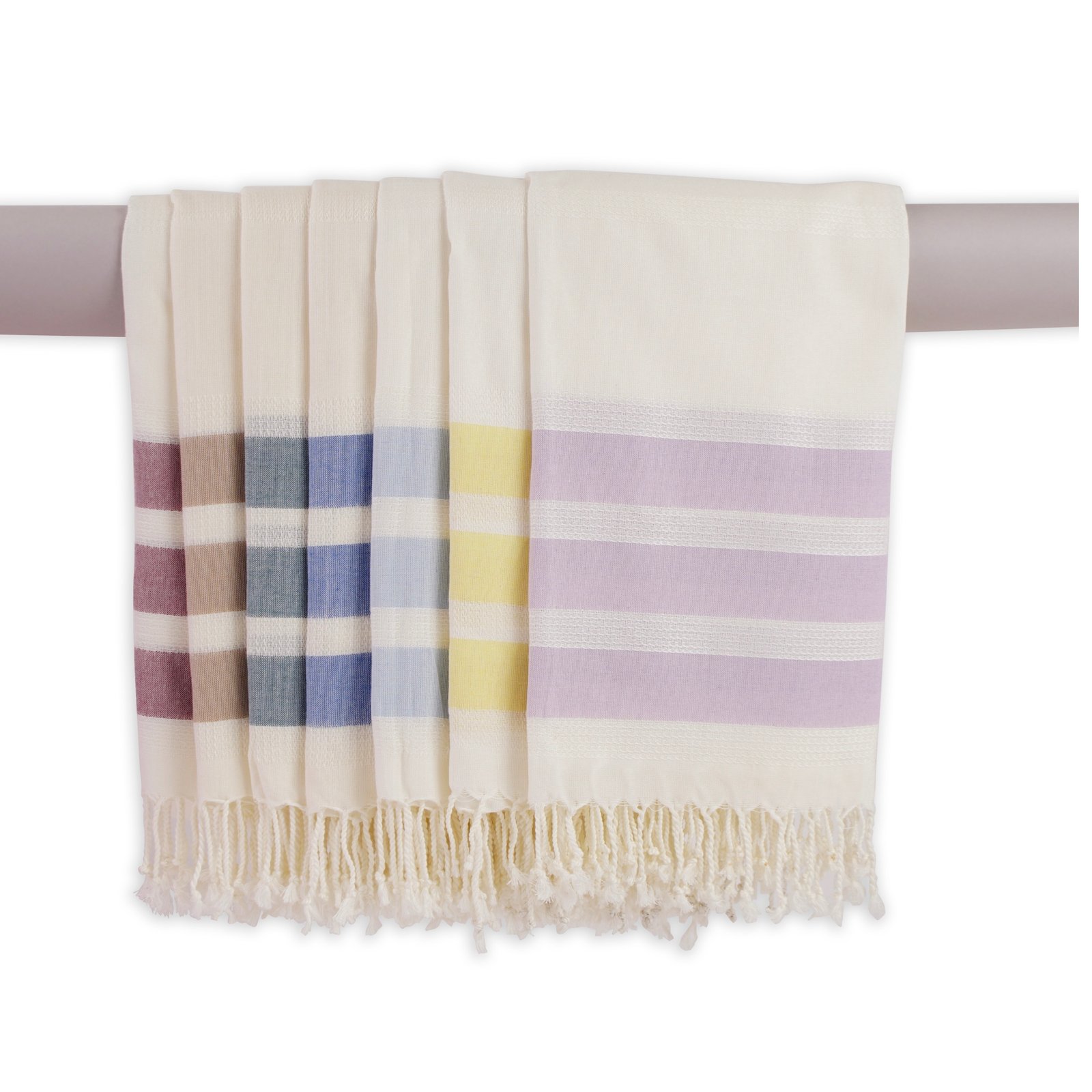 Handwoven Turkish Peshtemal Narin Pattern PLB044 – All Colours